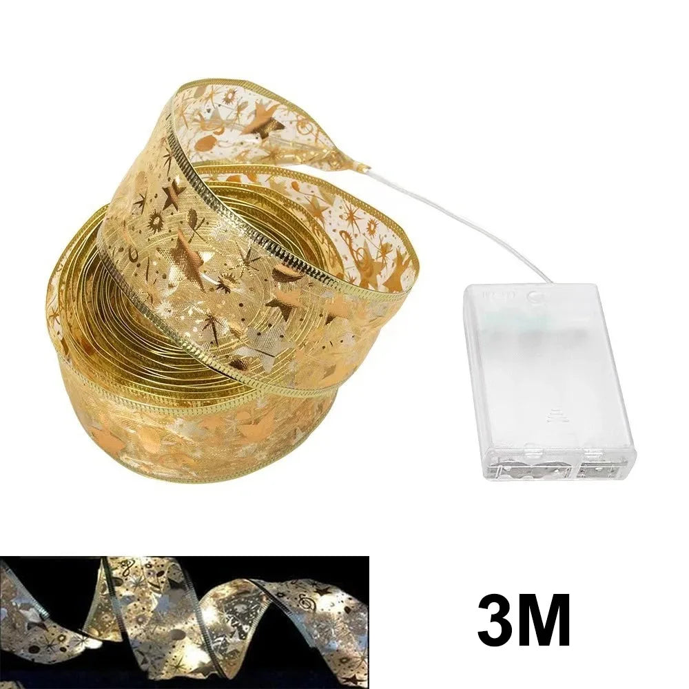 Christmas Ribbon Fairy Lights