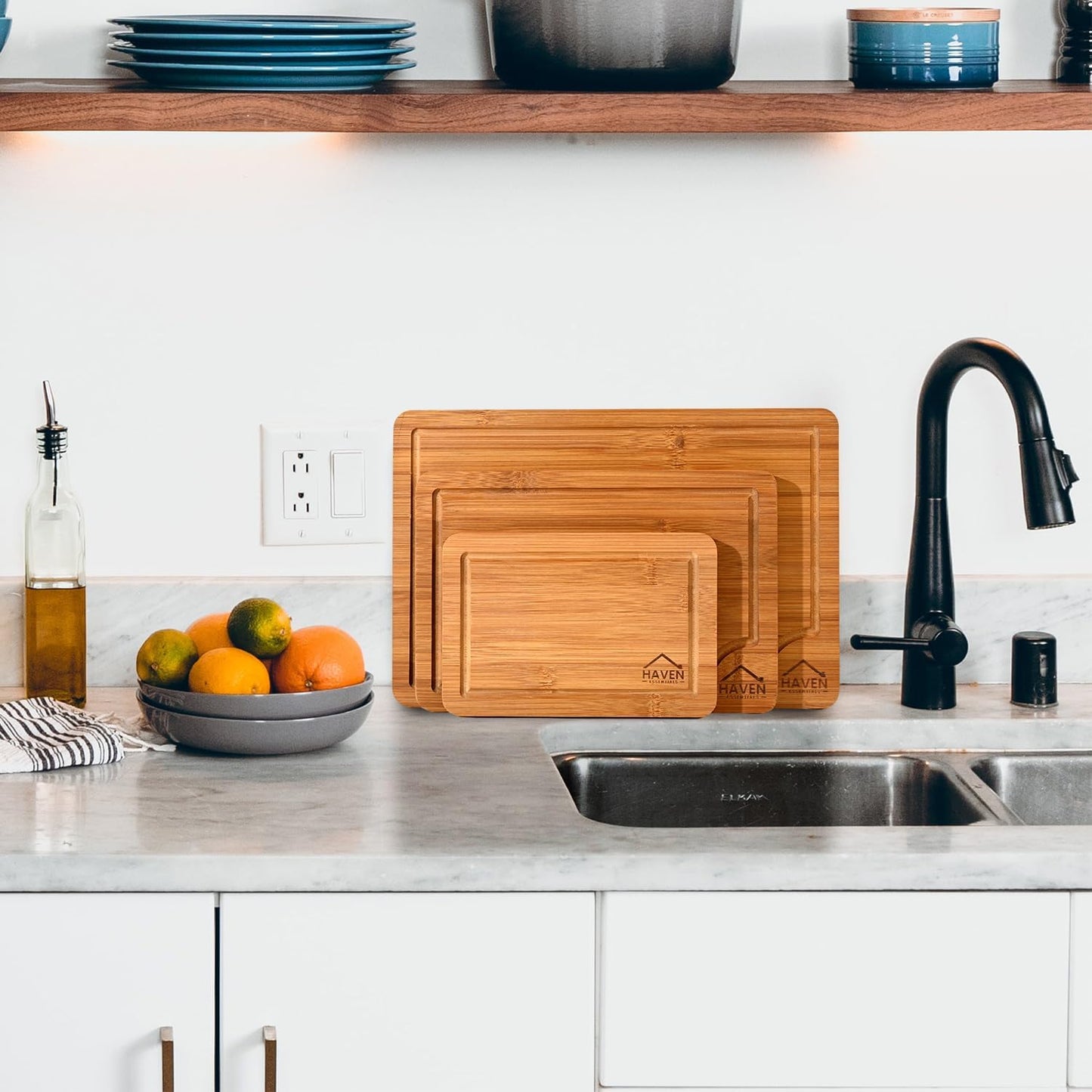 Haven Essentials Bamboo Cutting Board Set