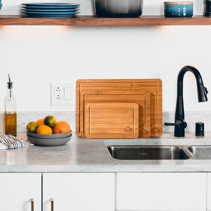 Haven Essentials Bamboo Cutting Board Set