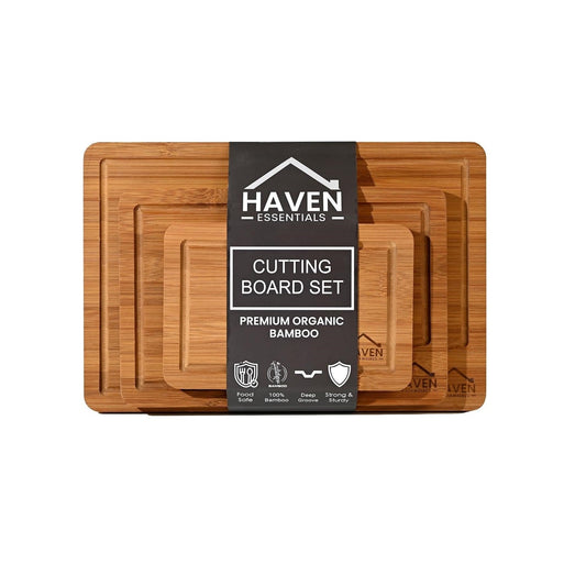 Haven Essentials Bamboo Cutting Board Set