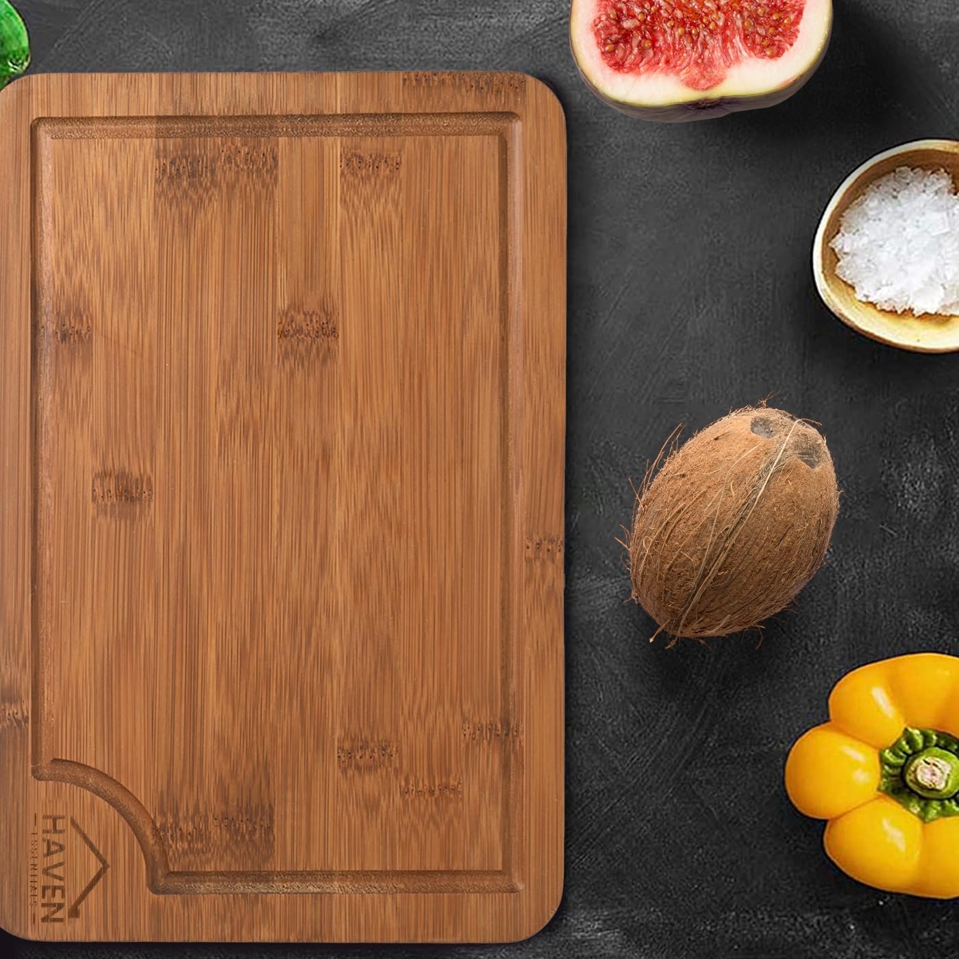 Haven Essentials Bamboo Cutting Board Set