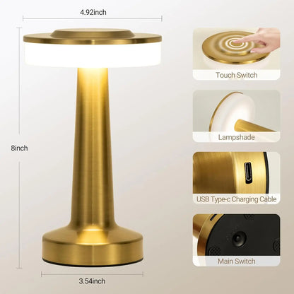 Retro LED Touch Table Lamp