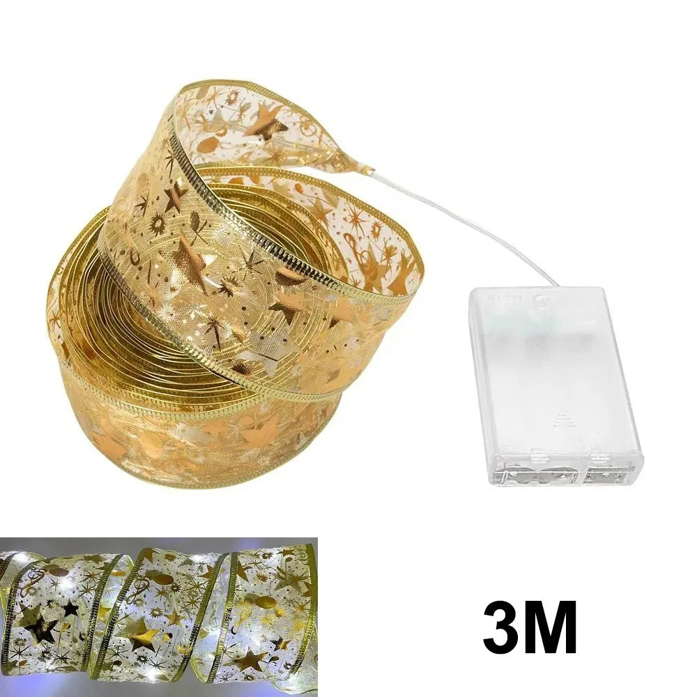 Christmas Ribbon Fairy Lights