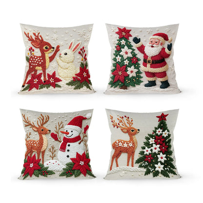 4pcs Merry Christmas Cushion Covers